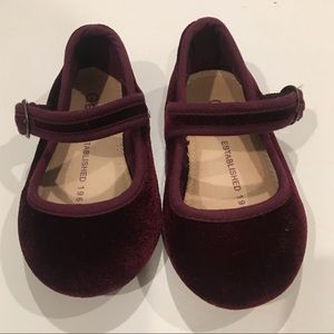 Burgundy velvet dress shoes